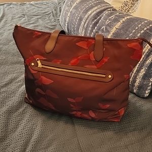 Leaf Patterned Tote Bag